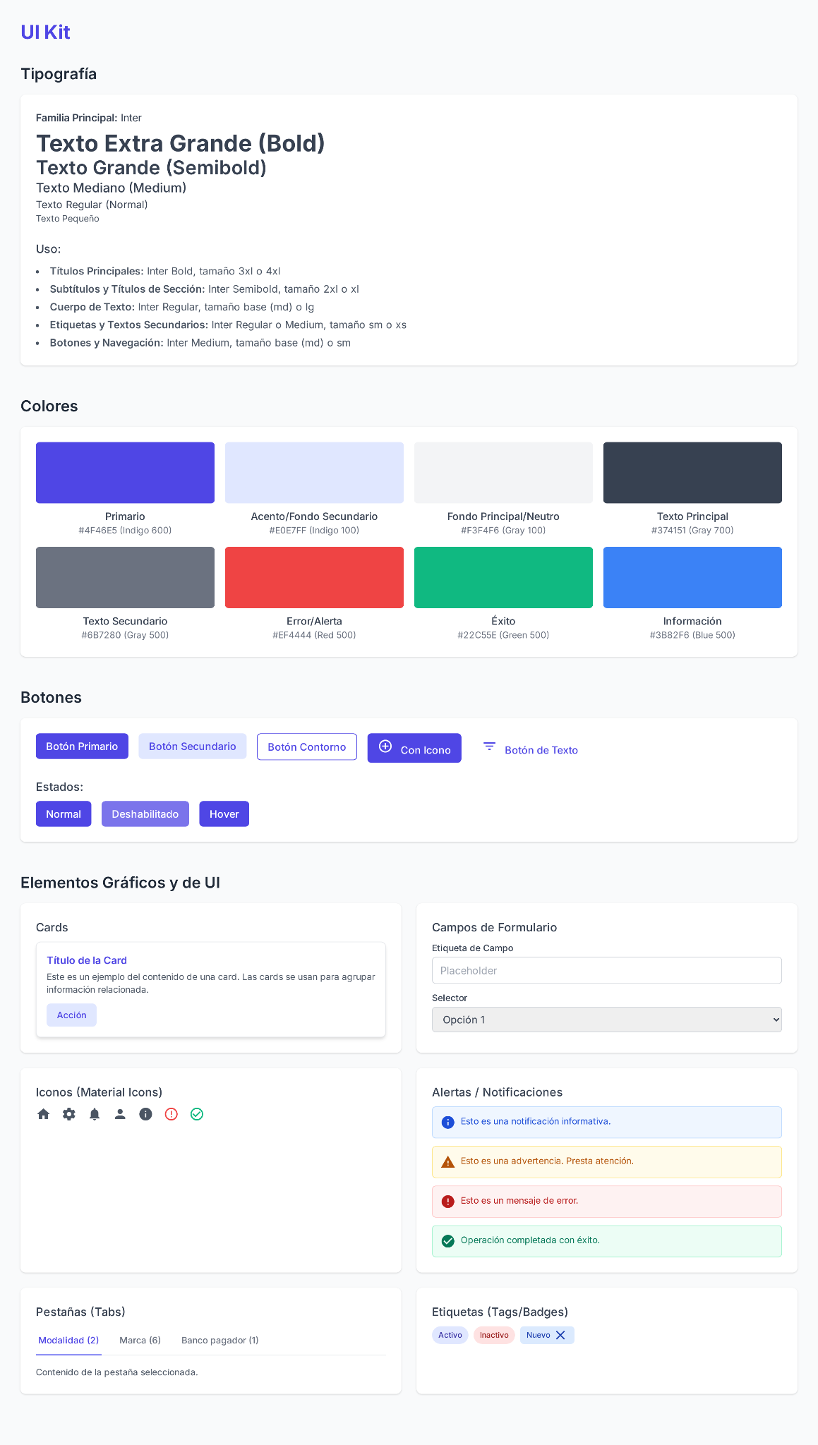 Prototipo mobile — vista principal
