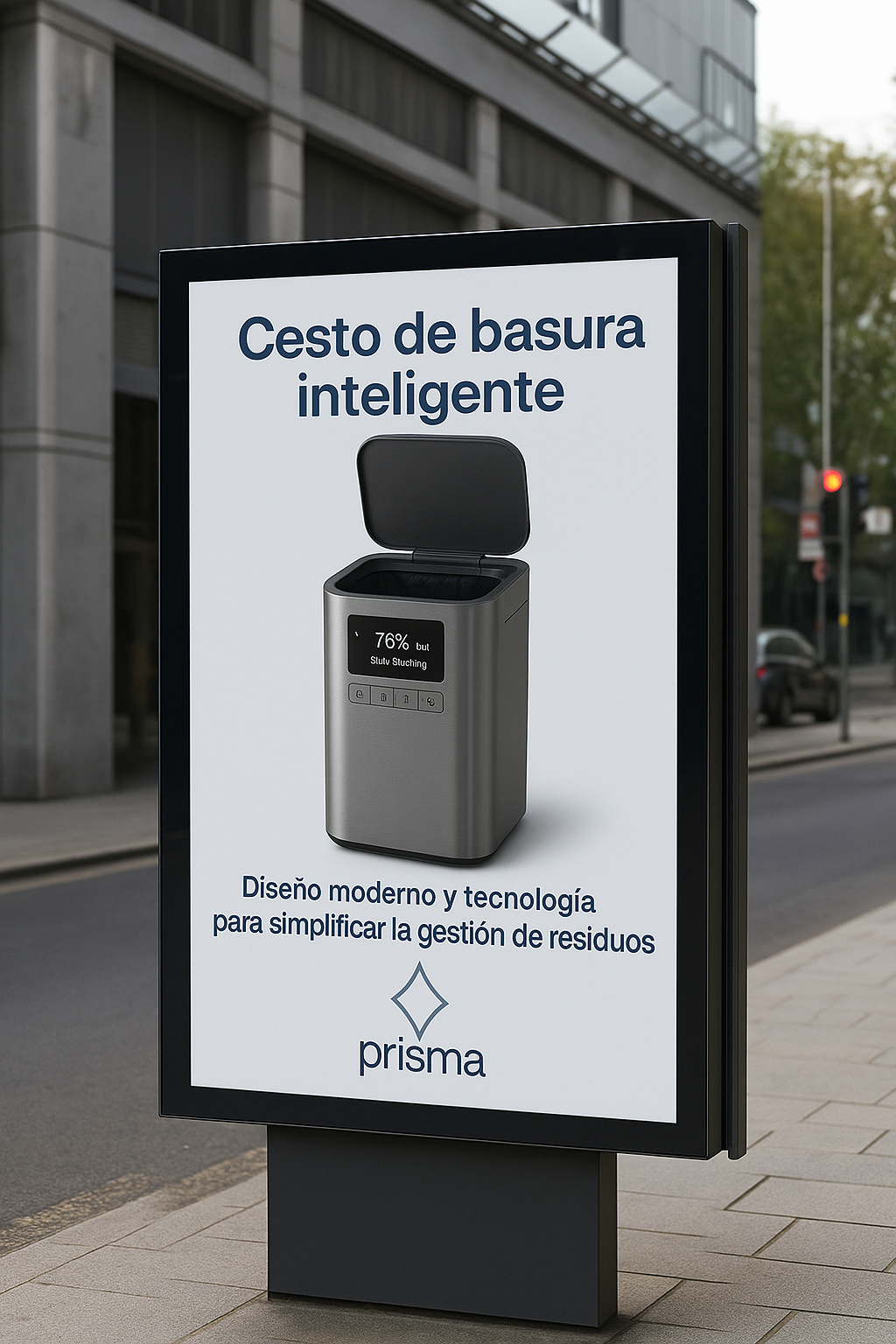 Pieza ATL / vía pública — cesto inteligente Prisma