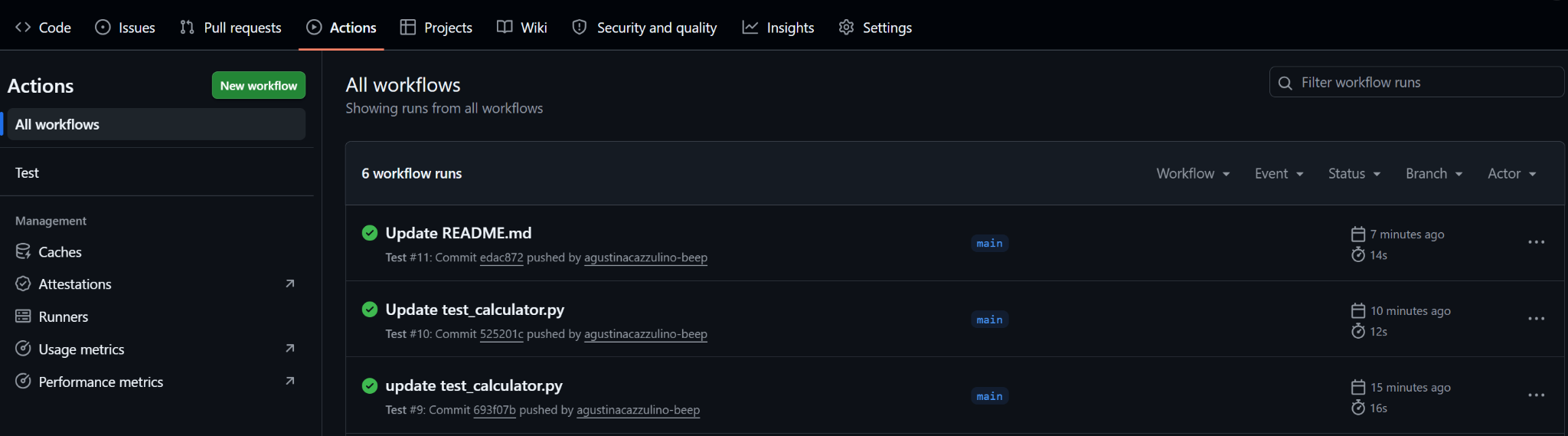Pipeline GitHub Actions — workflow